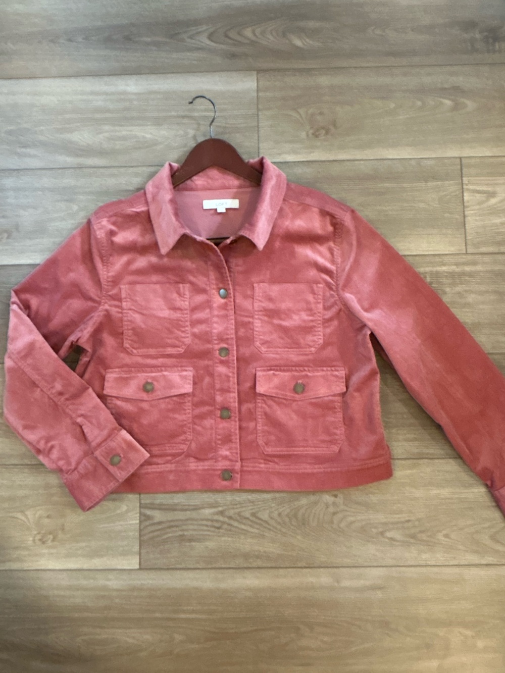 LOFT Dusty Rose Corduroy Utility Jacket Women’s Size 12